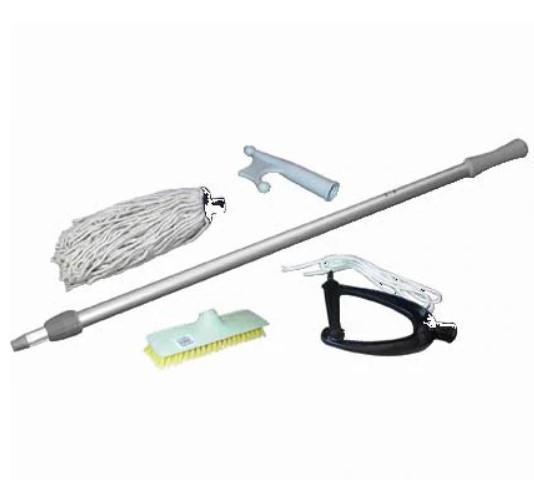 Teleskopický lodný hák, mop a palubný kartáč - sada